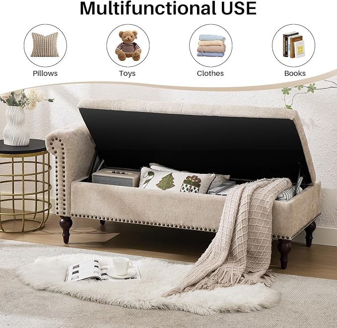 56.6" Wide Chaise Lounge Indoor - Image 6