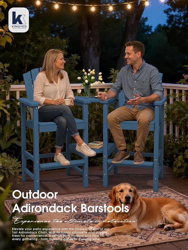 KINGYES Tall Adirondack Chair Set of 4 - Image 4