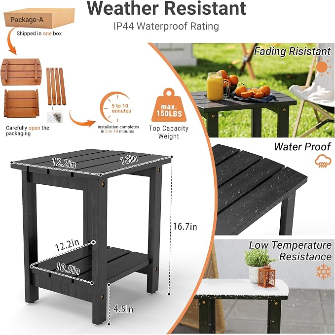 2-Tier Adirondack Side Table 17" - Image 3