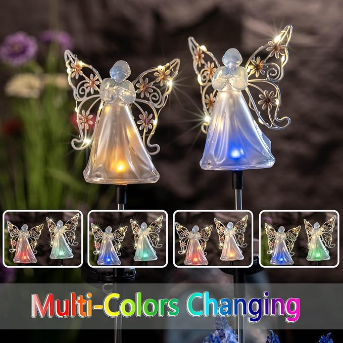 Solar Angels for Cemetery Grave Sympathy Memorial Remembrance Gift Solar Angels - Image 4