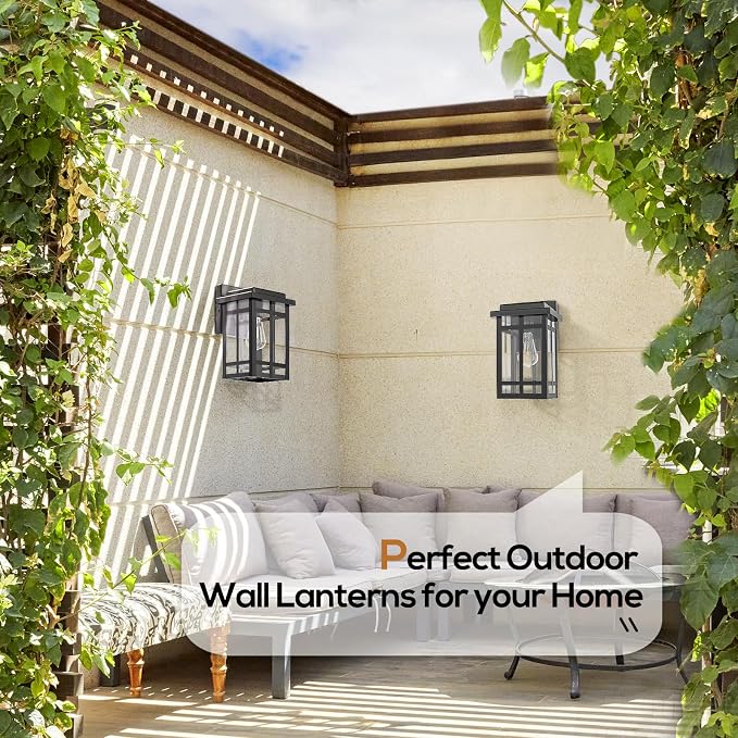 Outdoor Wall Light Fixtures 9.76'', Waterproof Porch Lights Lantern, Exterior - Image 4