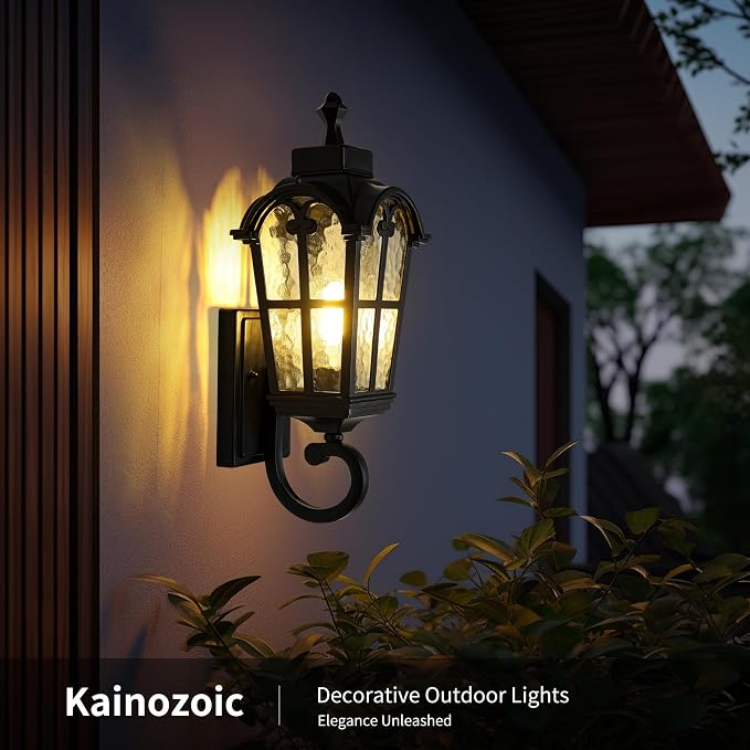 Outdoor Wall Light Fixtures Waterproof Porch Lights Anti-Rust Matte Black - Image 5