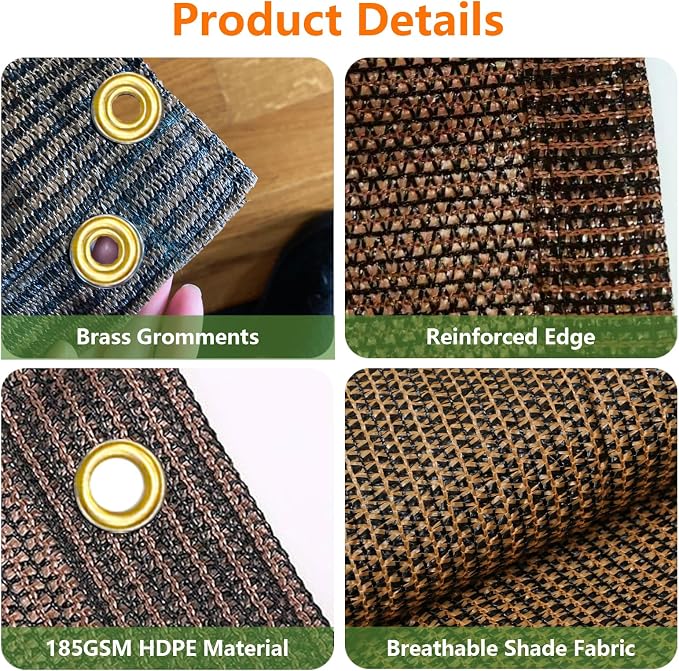 POYEE 90% 12x24ft Sun Shade Cloth - Image 4
