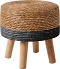 YMYNY Foot Stool Natural Seagrass Hand Weave, 12.6" Small Ottoman, Round by High-qualityhomefurnishing