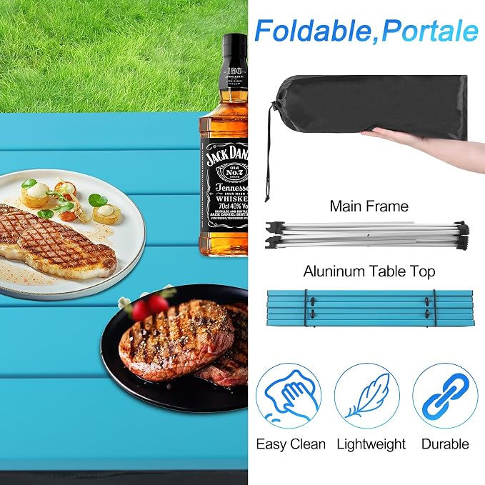 Grope Portable Camping Table Ultralight Aluminum Camp Table - Image 5