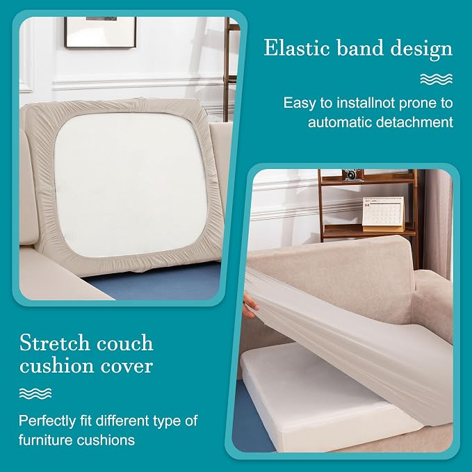 14 Pcs Stretch Patio Cushion Covers, Outdoor Couch Covers Replacement, Outdoor - Image 5