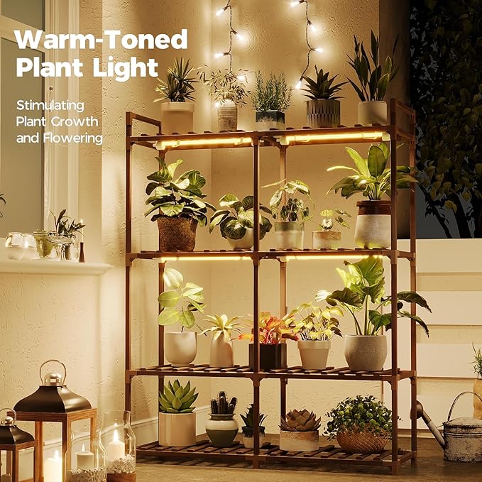 Bamworld Plant Stand with Grow Lights - Image 2