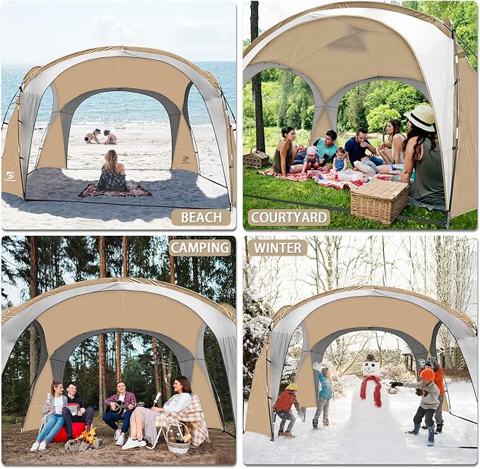 Beach Tent 12 X 12ft Large UPF50+ Pop Up Canopy - Image 5