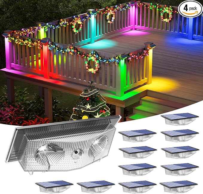 Solar Fence Lights, Fence Light Solar Powered by CREPOW