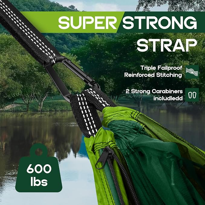 Camping Hammock Mosquito Net, Double & Single Portable Hammocks Hammocks - Image 5
