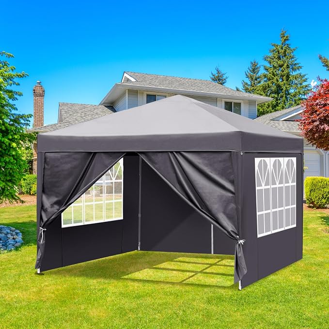 VINGLI Pop Up Canopy Tent with Sidewalls, Outdoor Gazebo Canopy Tent, Patio - Image 7