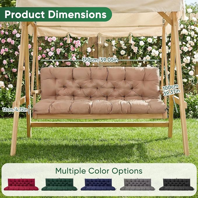 Porch Swing Cushions, Waterproof Swing Cushion - Image 8