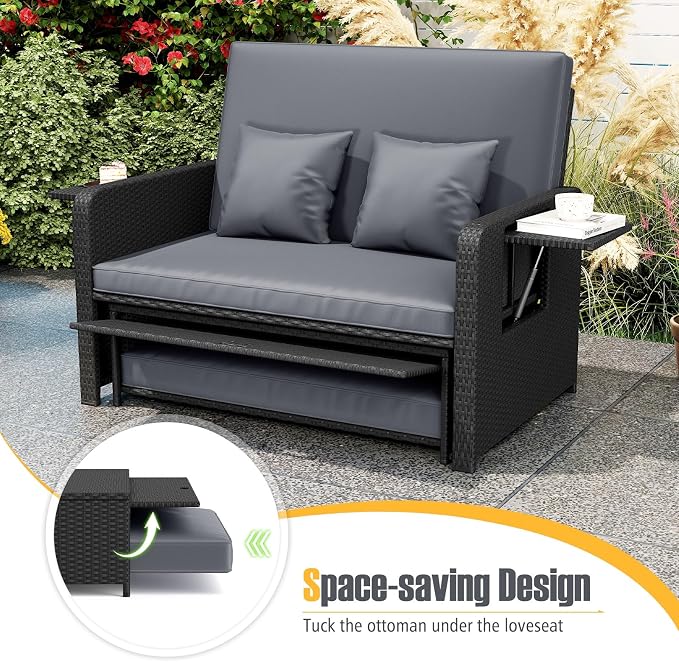RELAX4LIFE Wicker Patio Outdoor Daybed - Image 8