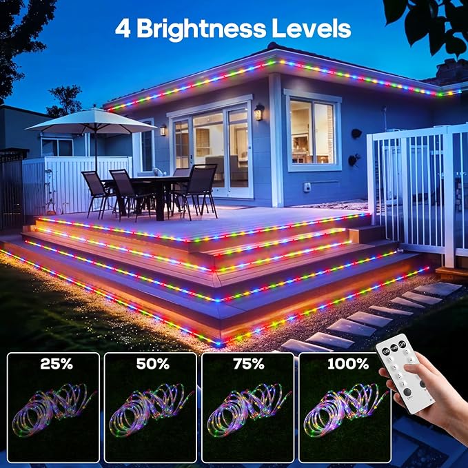 100FT 720 LED Christmas Rope Lights Outdoor Waterproof - Image 5