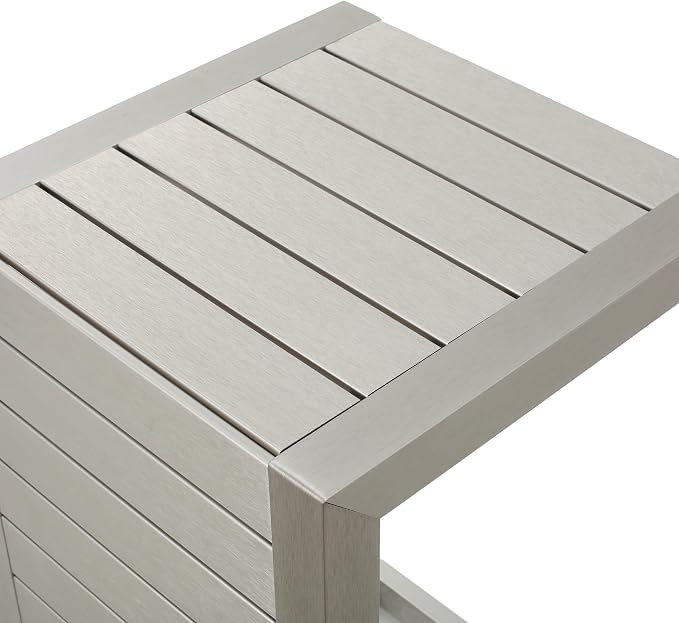 Christopher Knight Home Cape Coral Aluminum C-Shaped End Table - Image 7