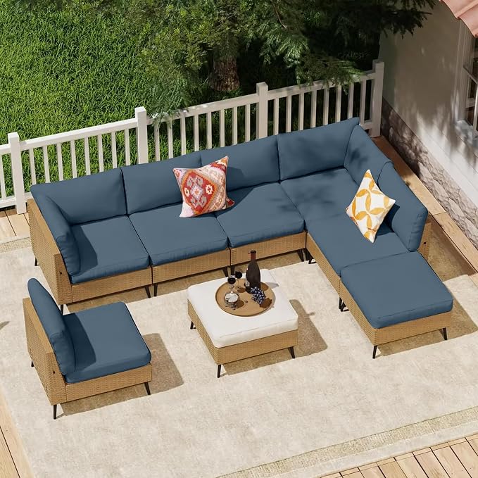 14Pcs Outdoor Cushion Covers, Patio Cushion Covers, Stretch Elastic Slipcovers - Image 6