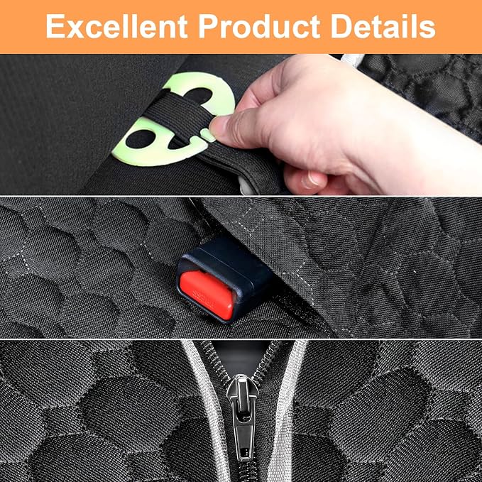 Mancro Dog Car Seat Cover for Back Seat, 2026 Upgraded 600D Heavy Duty - Image 9