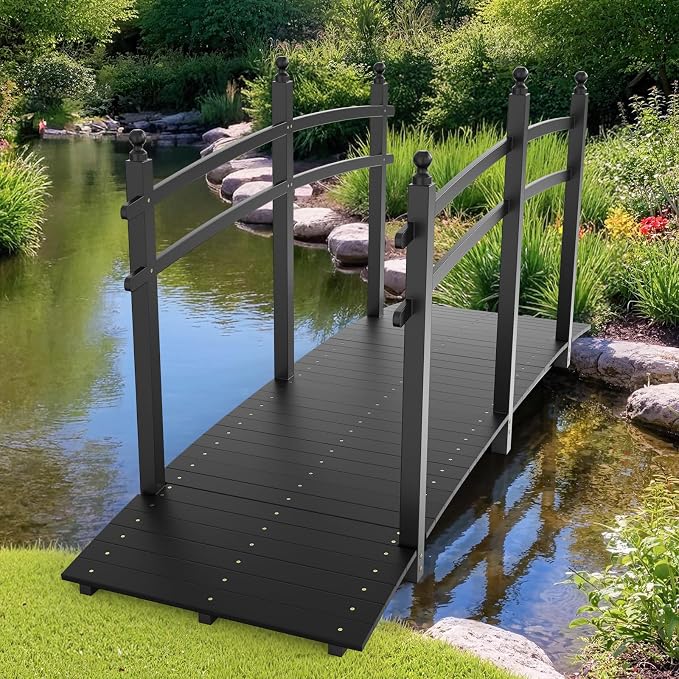 VINGLI Garden Bridge, Classic Wooden Bridge - Image 6