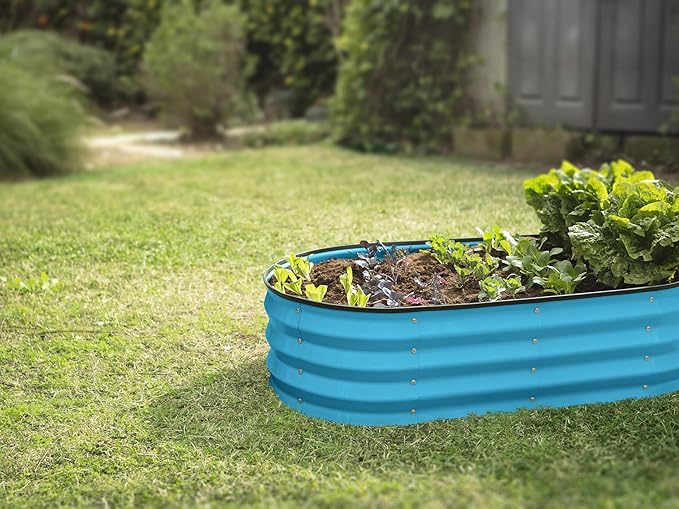Plant & Plot Galvanized Raised Garden Beds Outdoor // 4×2×1 ft Planter Raised - Image 6