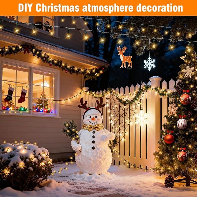 Nisocy 200 LED Christmas Connectable String Lights Outdoor Waterproof – Warm - Image 5