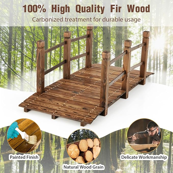 Giantex 5 ft Garden Bridge - Image 2
