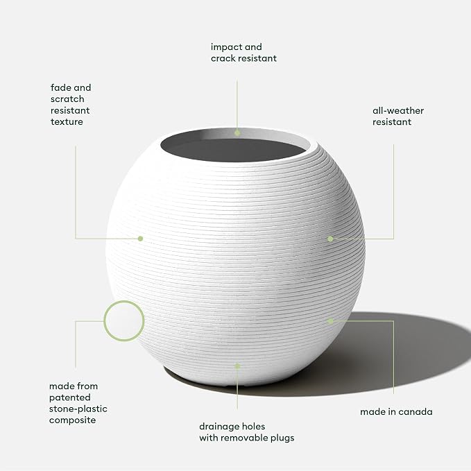 Veradek Strata Series Sphere Round Planter - Image 3