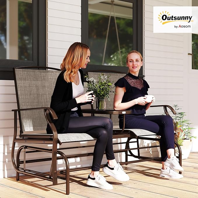 Outsunny Outdoor Glider Bench - Image 2