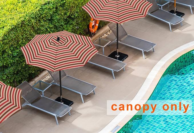 MASTERCANOPY Patio Umbrella 9ft Replacement Canopy - Image 5