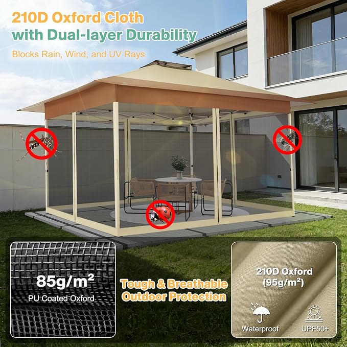 C0BIZI Gazebo 10x15 Pop up Canopy, Gazebos on Clearance-Canopy Tent - Image 6