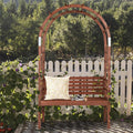6.8FT Garden Arch with Bench, Arbor Arch by Unknown