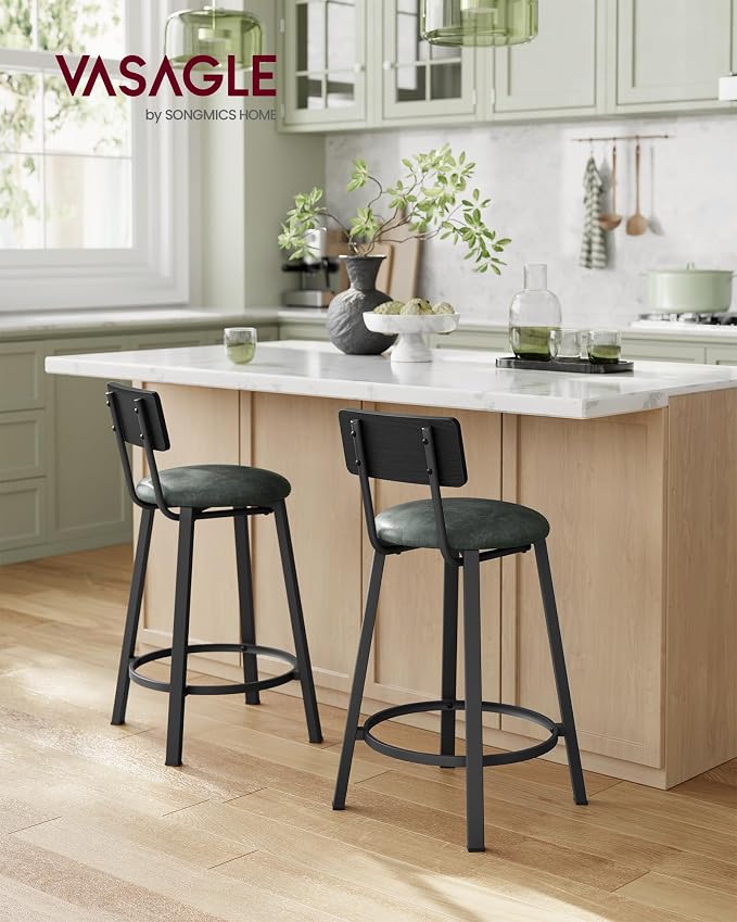 VASAGLE Bar Stools, 29.7-Inch Barstools - Image 2
