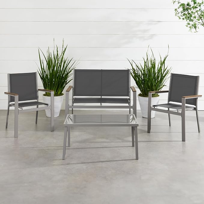 Best Choice Products 4-Piece Outdoor Textilene Patio Conversation Set, Backyard - Image 2
