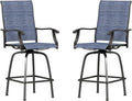 Sophia & William Patio Swivel Bar Stools Set of 2, Bar Height Patio Chairs by SophiaWilliam