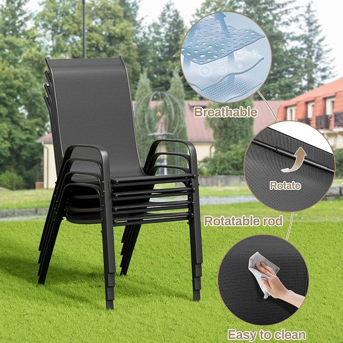 TLSUNNY Patio Dining Set 5 Pieces, All Weather Outdoor Furniture W/30"X 30" - Image 6