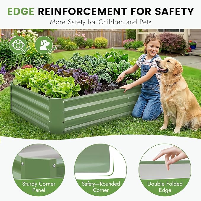 INNO STAGE Galvanized Raised Garden Bed Kit, Rust-Resistant & Easy Assembly - Image 7