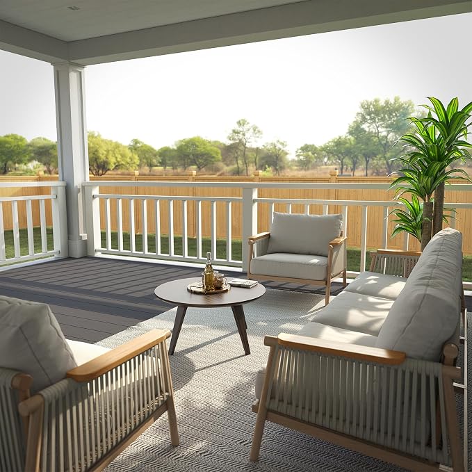 Acanva Modern All-Weather Aluminum Outdoor Patio Sofa - Image 8