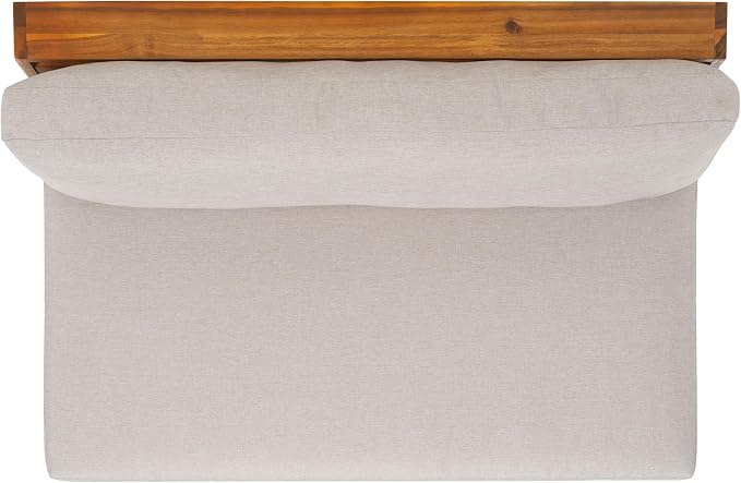 SAFAVIEH Outdoor Patio Furniture Collection Lynn Natural & Light Grey Solid - Image 9