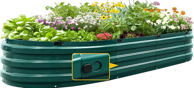 KING BIRD Raised Garden Bed Kit 2025 Upgraded Quick-Setup Galvanized Planter by KINGBIRD