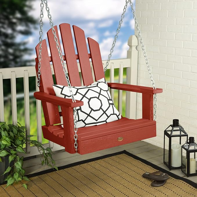 highwood Classic Westport Adirondack Single Seat 1-Person Porch Swing, Rustic - Image 2
