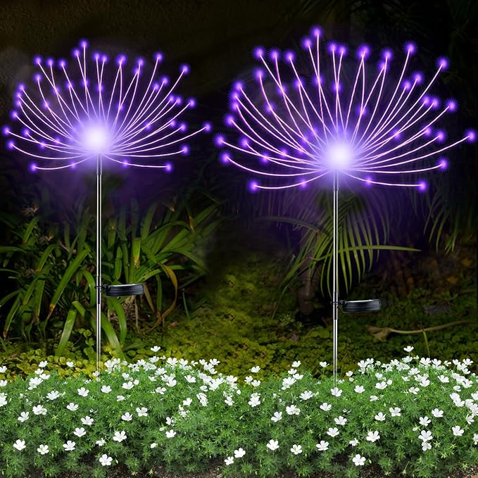 YOTOZU 2 PCS Solar Firework Light, Outdoor Solar Garden Decorative Lights 120 by YOTOZU