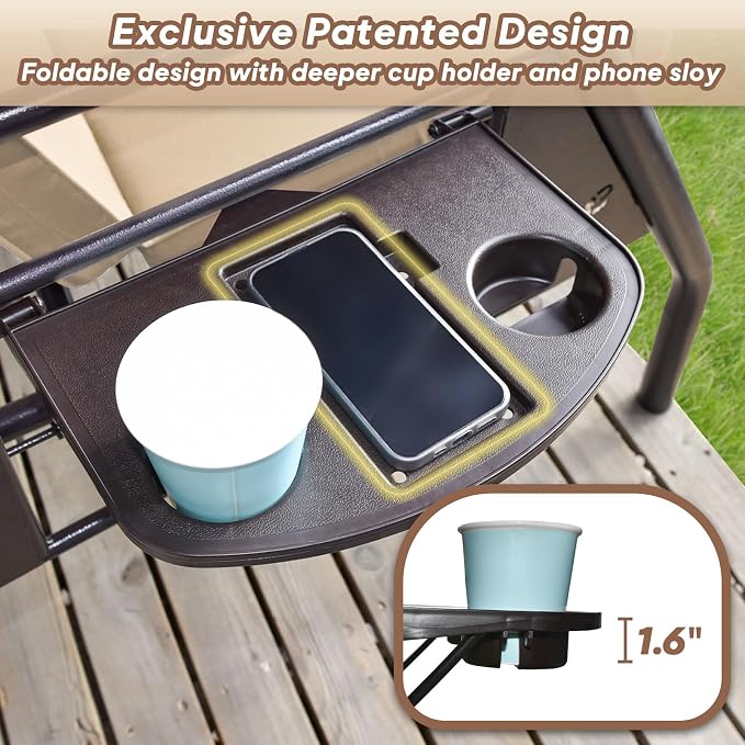 3 Seat Outdoor Porch Patio Swing - Image 4
