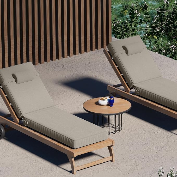 72 x 21 x 4 Inch Olefin Chaise Lounge Cushions, Lounge Chair Cushions - Image 7