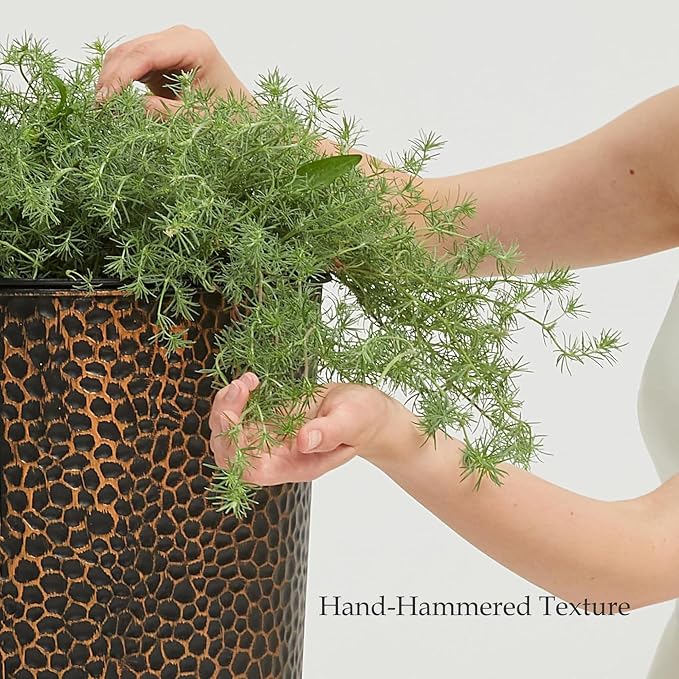 Worth 2 Pack 25" Tall Narrow Metal Planter - Image 2