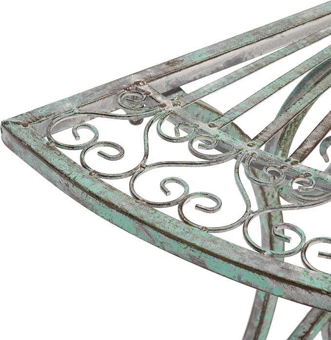 SAFAVIEH Outdoor Collection Annalist Victorian Scroll Antique Dark Green - Image 7