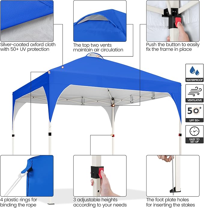 Yaheetech 6.6x6.6 Pop Up Canopy Tent - Image 4