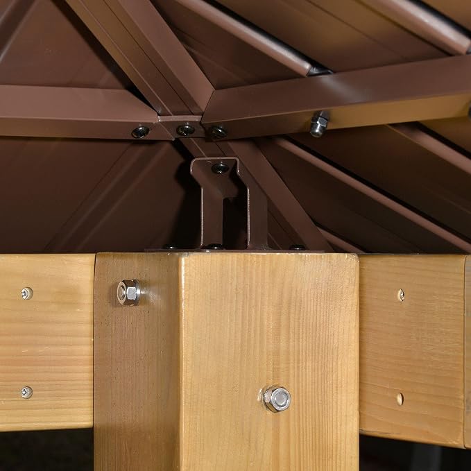 Outsunny 10' x 10' Hardtop Gazebo - Image 9