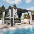 Aoxun Louvered Pergola 12' x 14' Outdoor Aluminum Pergola by Aoxun