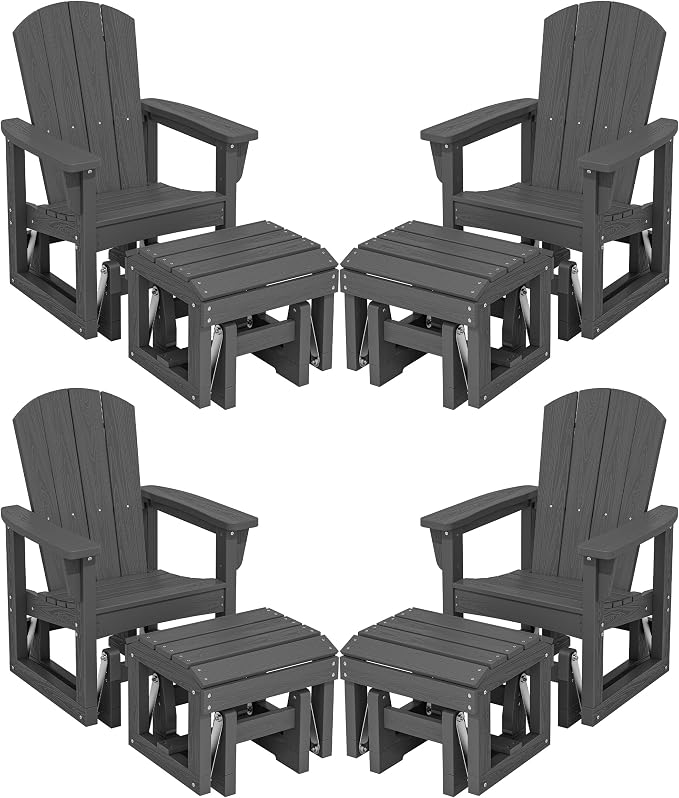 SERWALL Outdoor Glider Chair Set of 4 by SERWALL