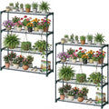 Ohuhu Plant Greenhouse Shelves 4 Tier 2 Pack Extra-Wide Stable Green House by Ohuhu