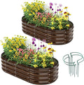 Galvanized Metal Raised Garden Bed Kit by ZFHgarden